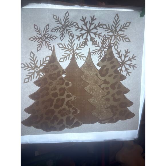 Bundle of Christmas Heat Transfers Deer Snowflakes Tress Hippopotamus Gift New - Picture 6 of 15